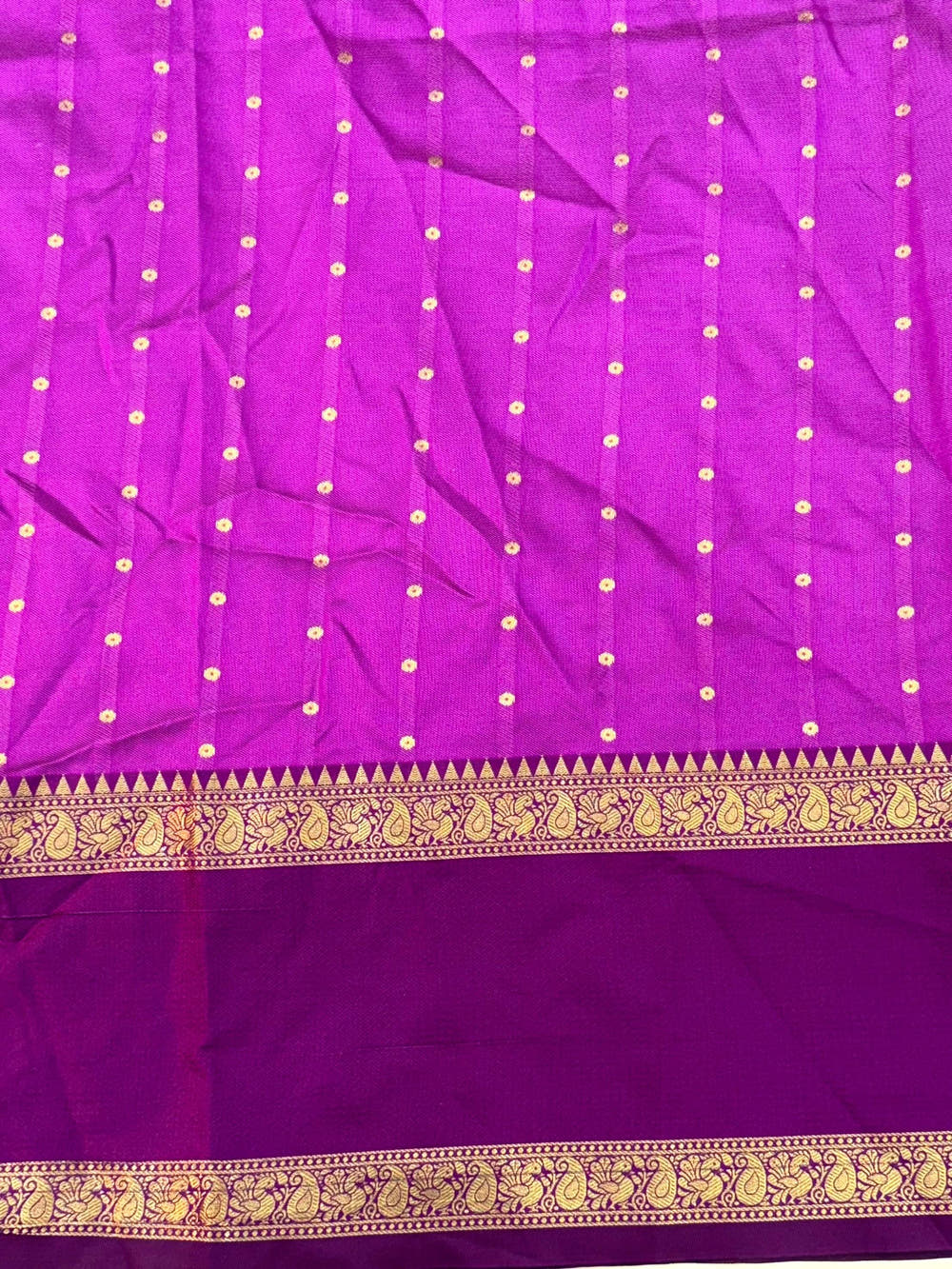 Pink Gadwal Pure Soft Silk Saree
