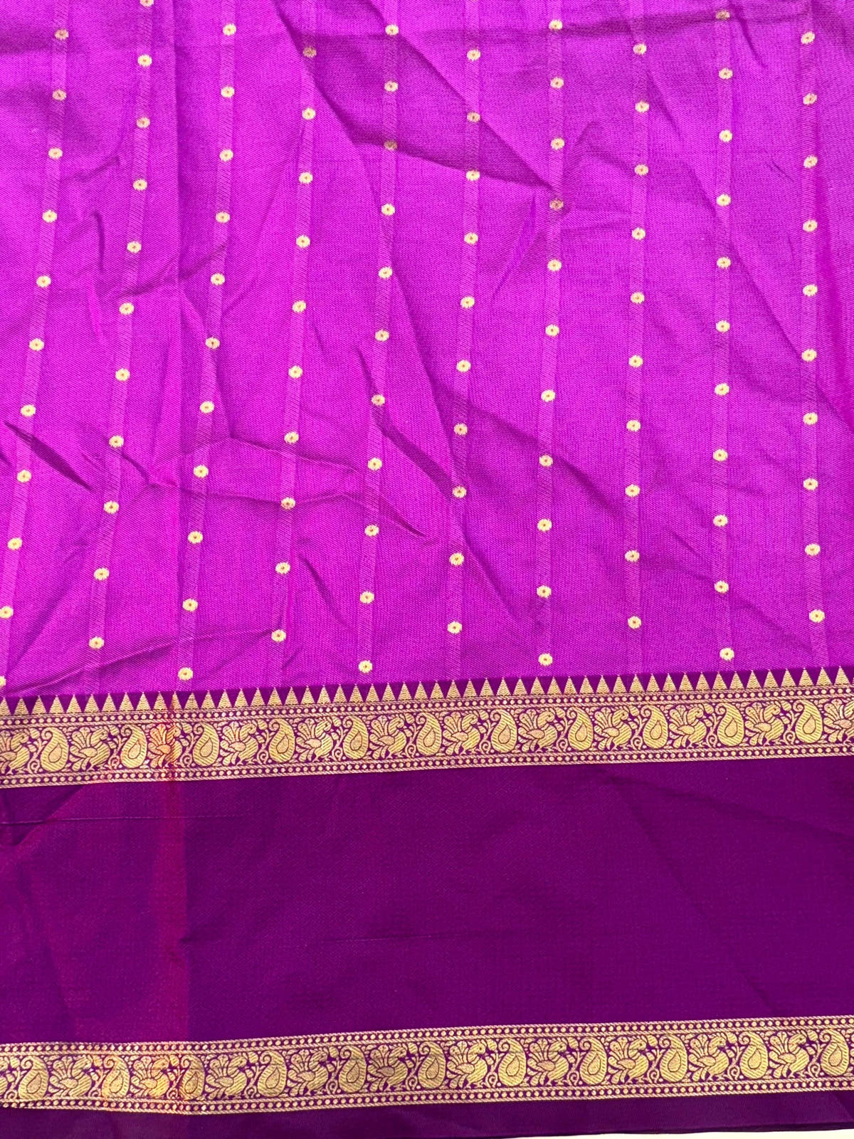 Pink Gadwal Pure Soft Silk Saree