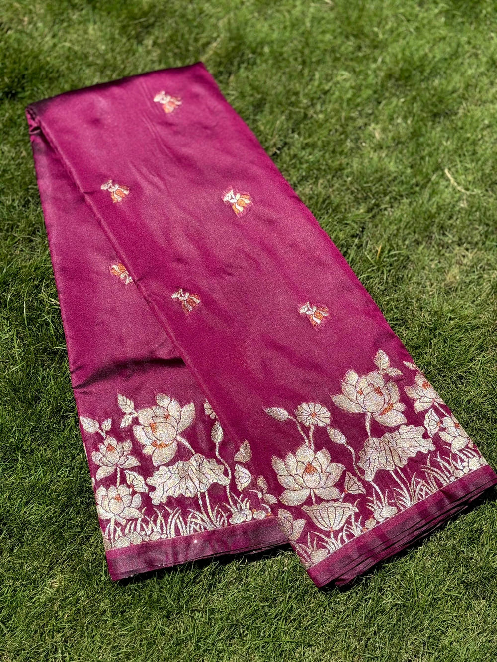 Dark Purple Soft Silk Kanjivaram Saree