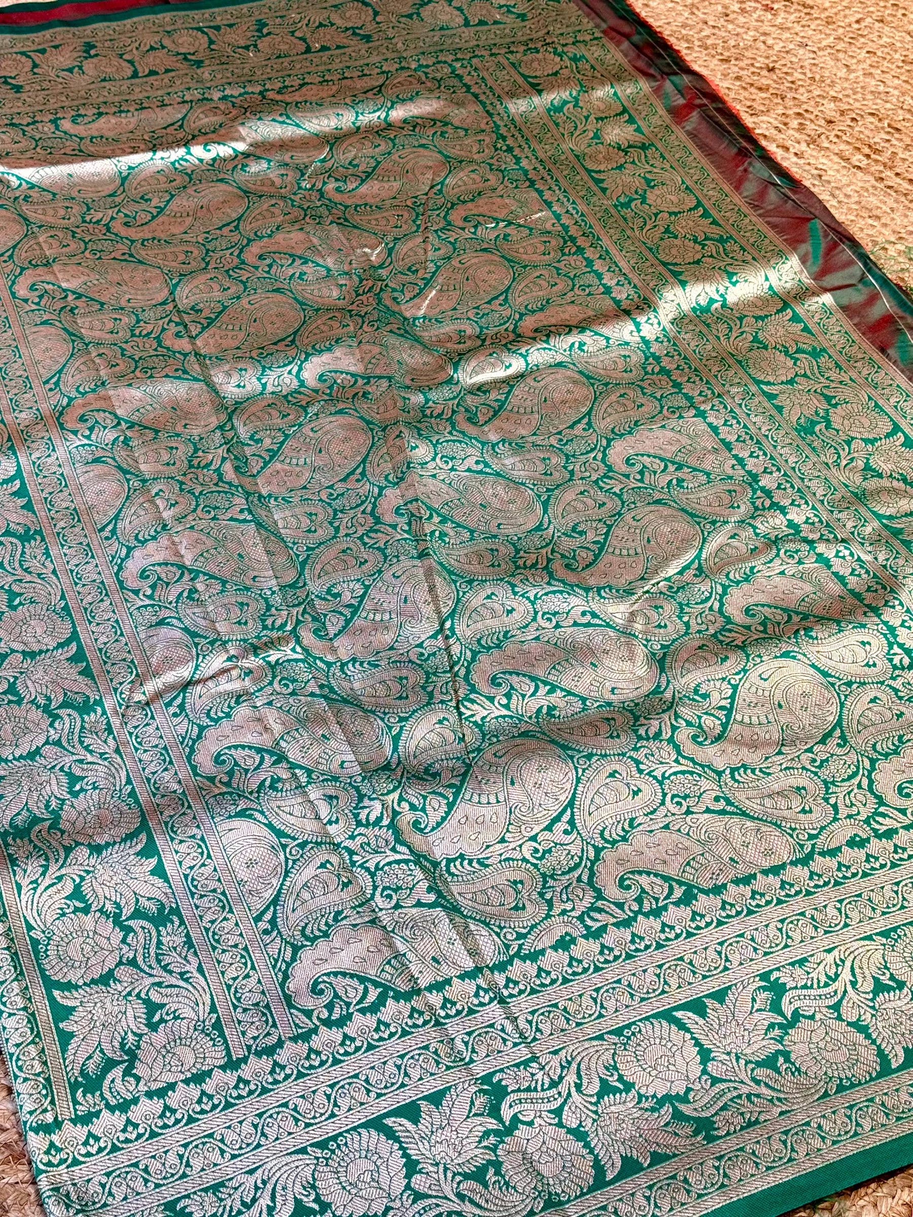 Bright Pink Soft Silk Kanjivaram Saree