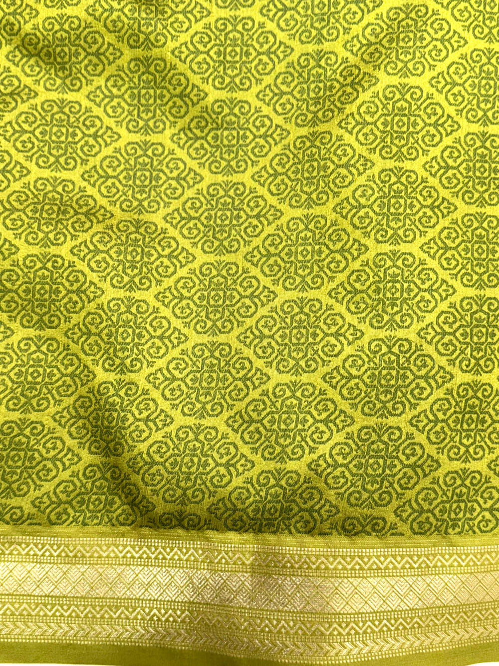 Elegant Green Gold Zari Tissue Saree