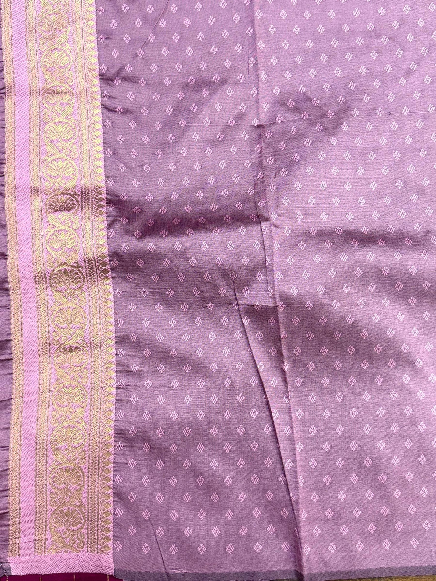 Wine Soft Silk Gadwal Border Saree