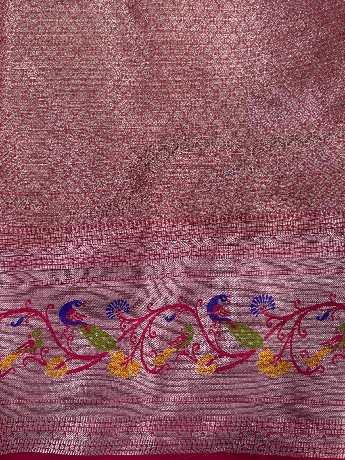 Beige Organza Tissue Saree