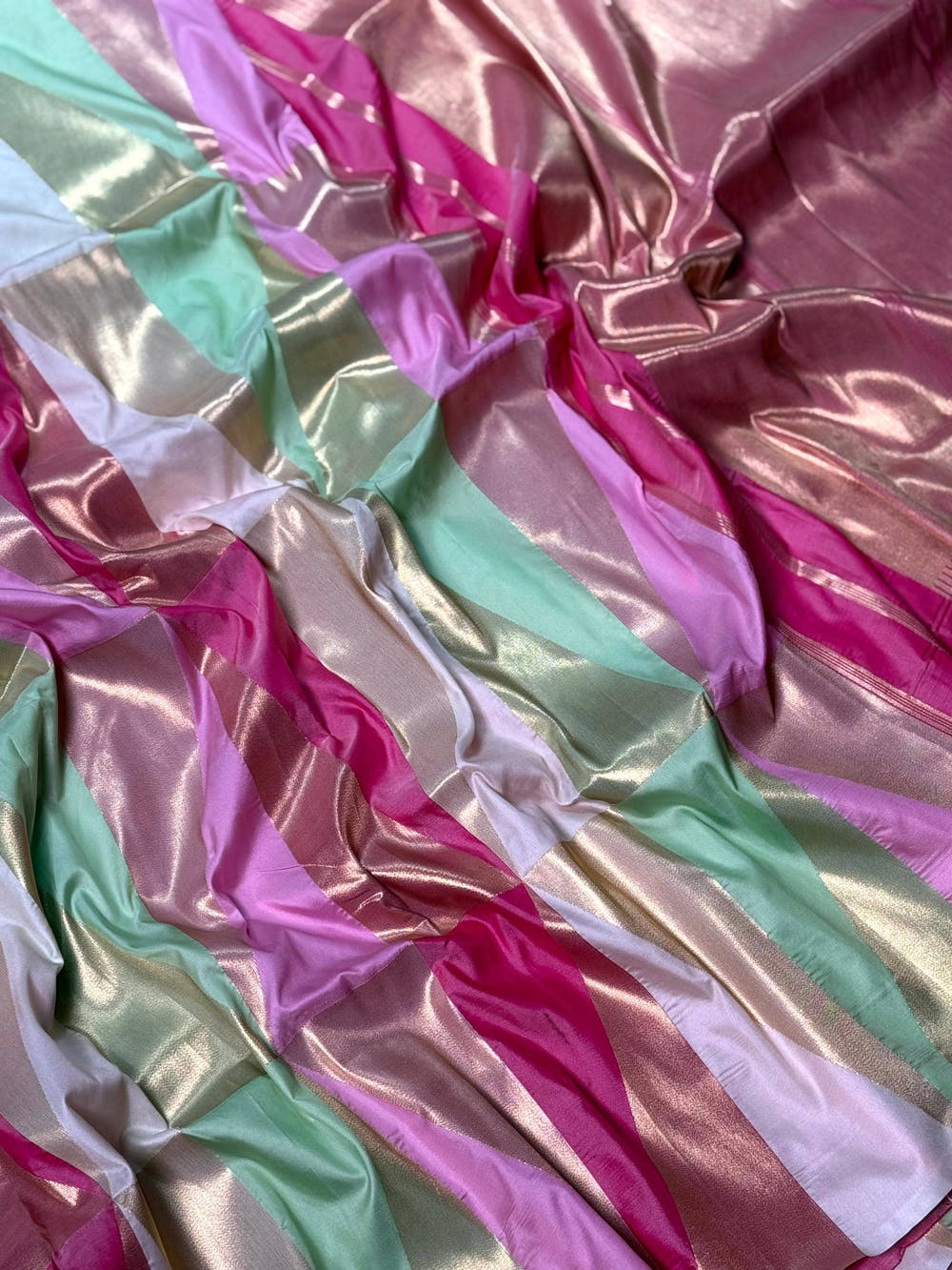 Multicolor Geometric Kanjivaram Silk Saree