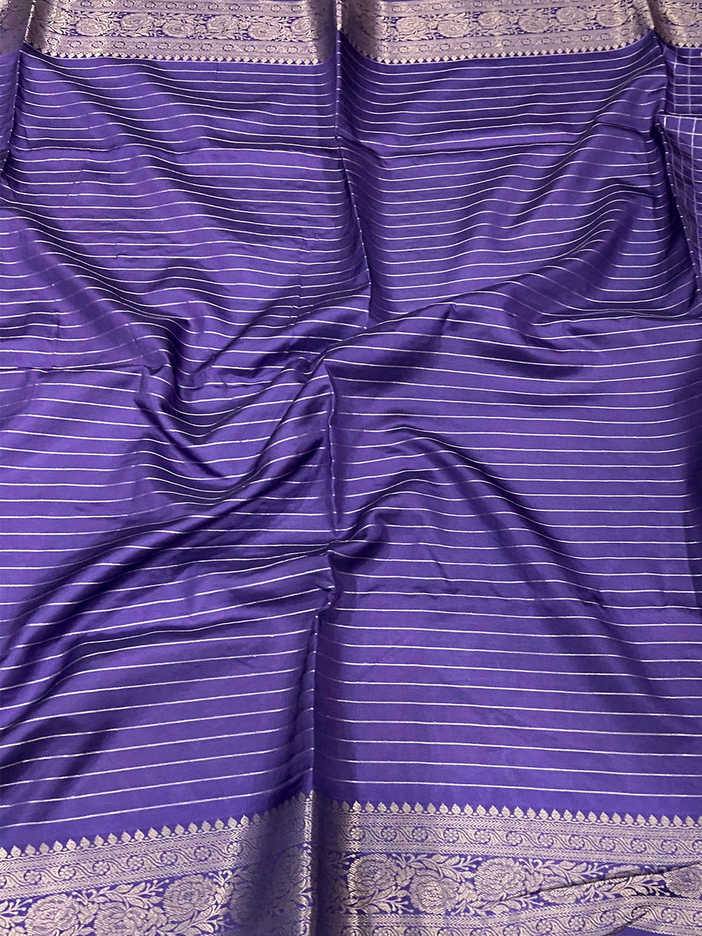 Radiant in Purple Floral Print Saree
