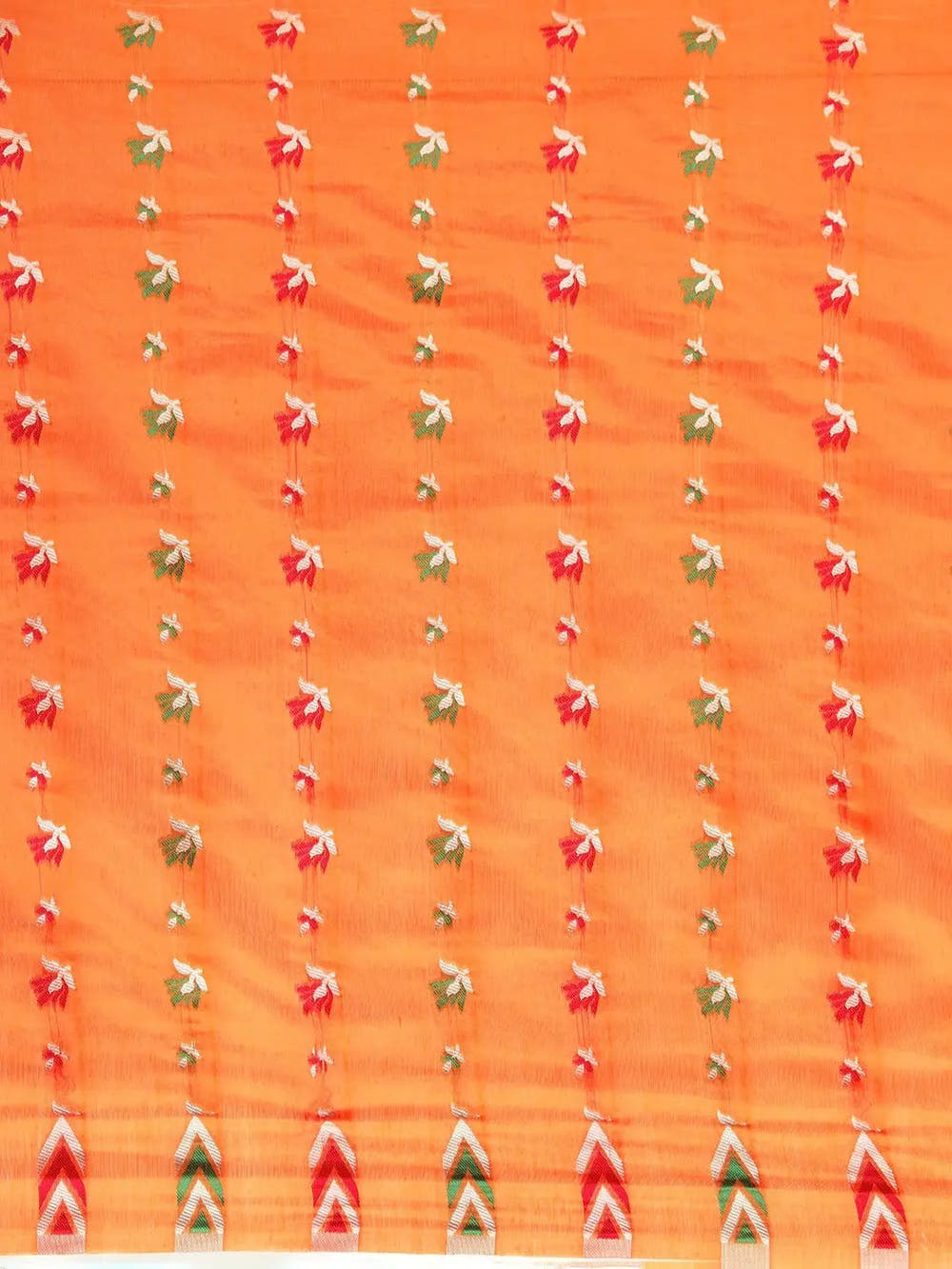 Orange Light Weight Dhakai Jamdani Saree