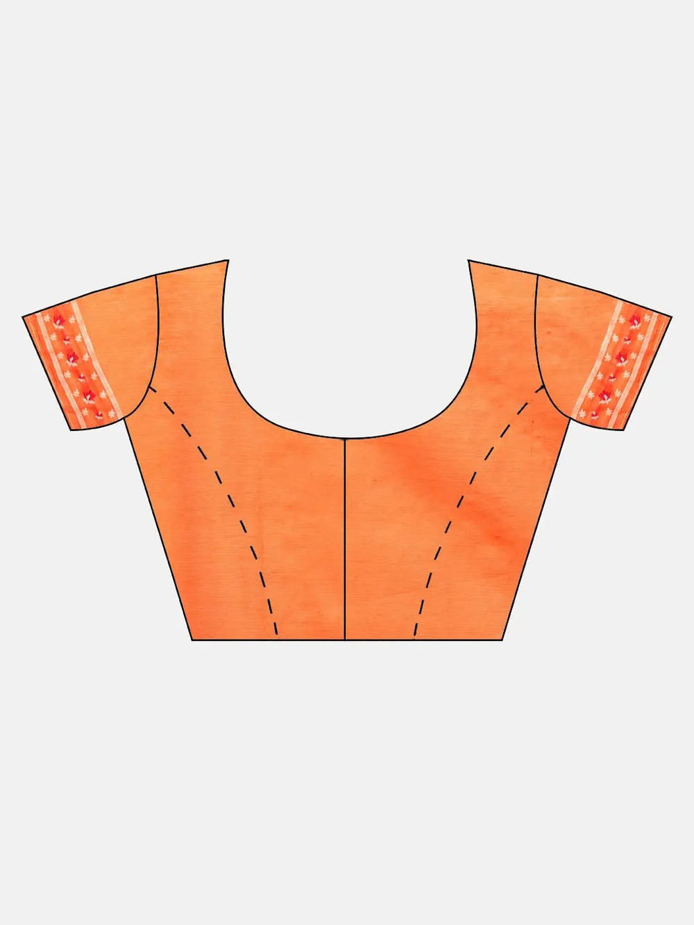 Orange Light Weight Dhakai Jamdani Saree