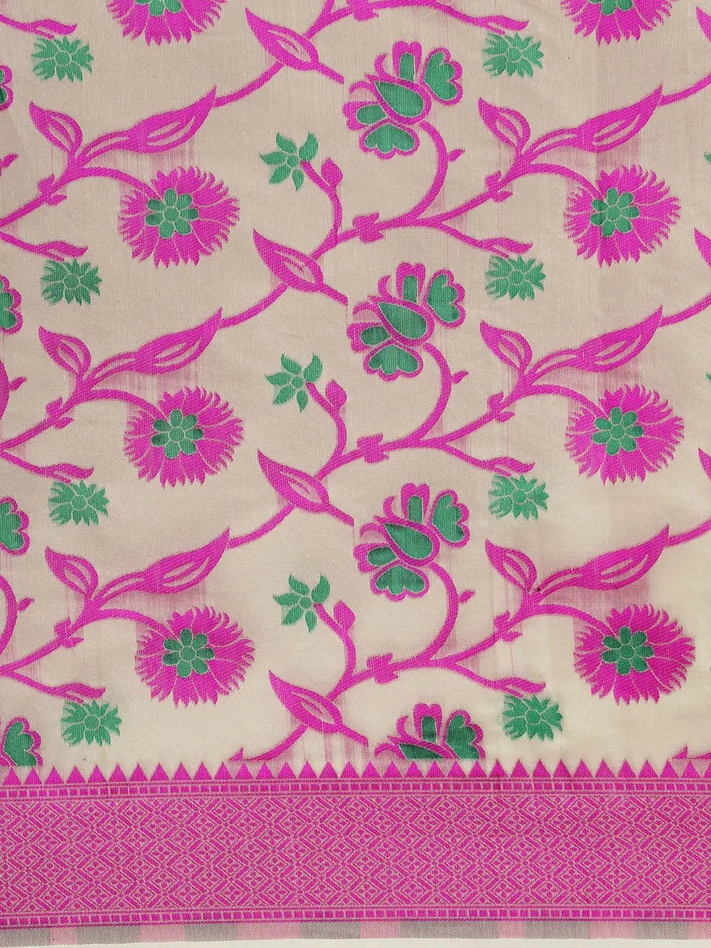 Ethereal Pink Cotton Silk Dhakai Saree