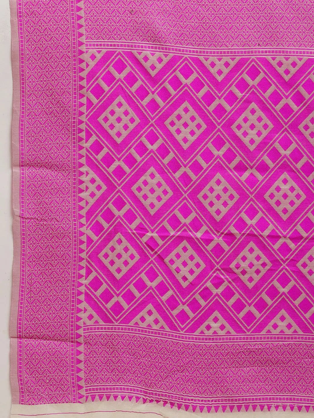 Ethereal Pink Cotton Silk Dhakai Saree