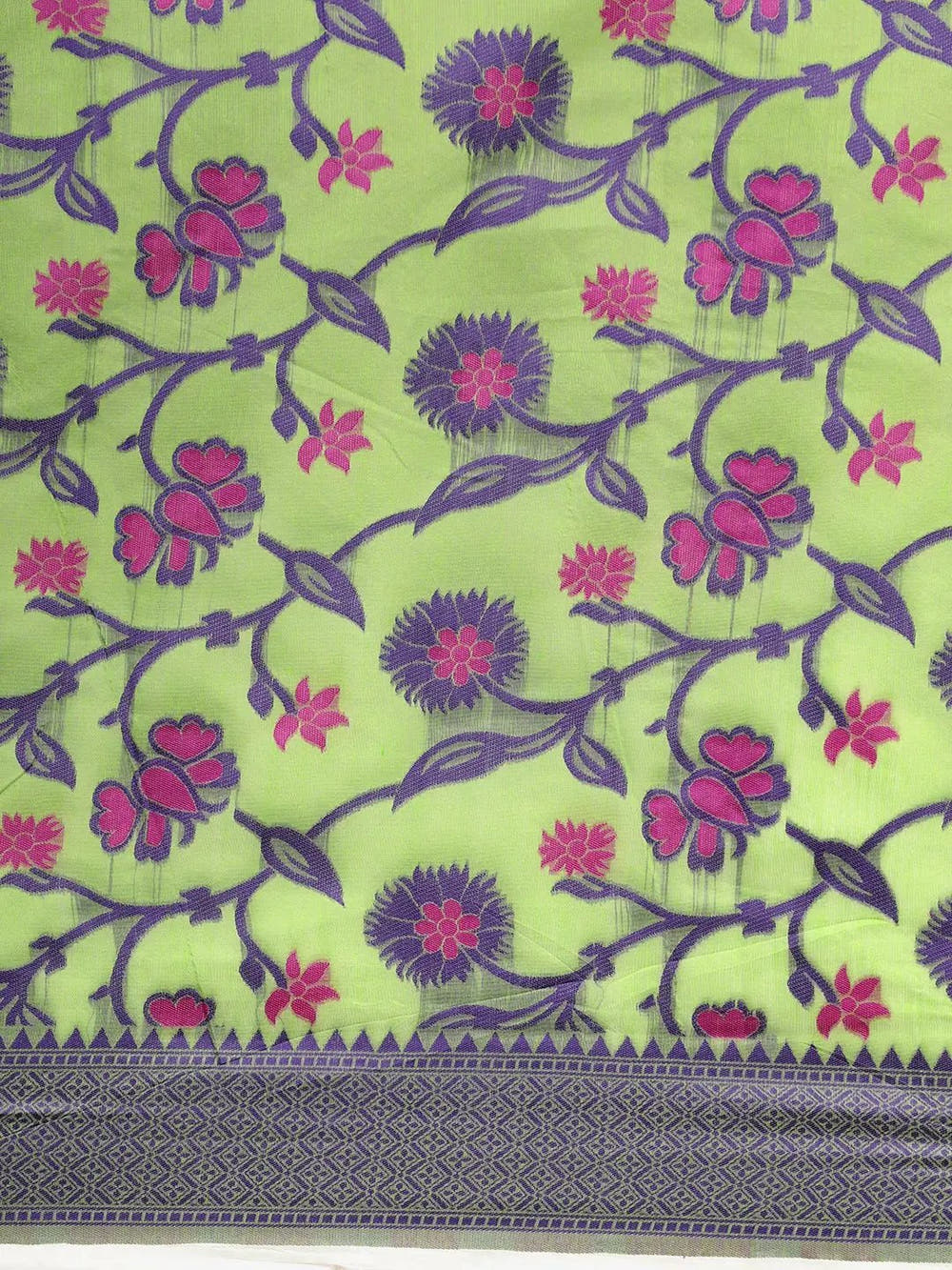 Radiance Cotton Silk Dhakai Jamdani Saree