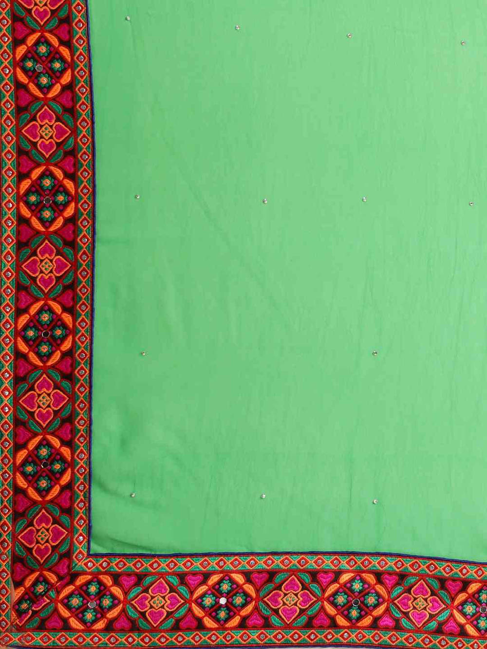 Royal Green Colour Festive Wear Poly Georgette Saree