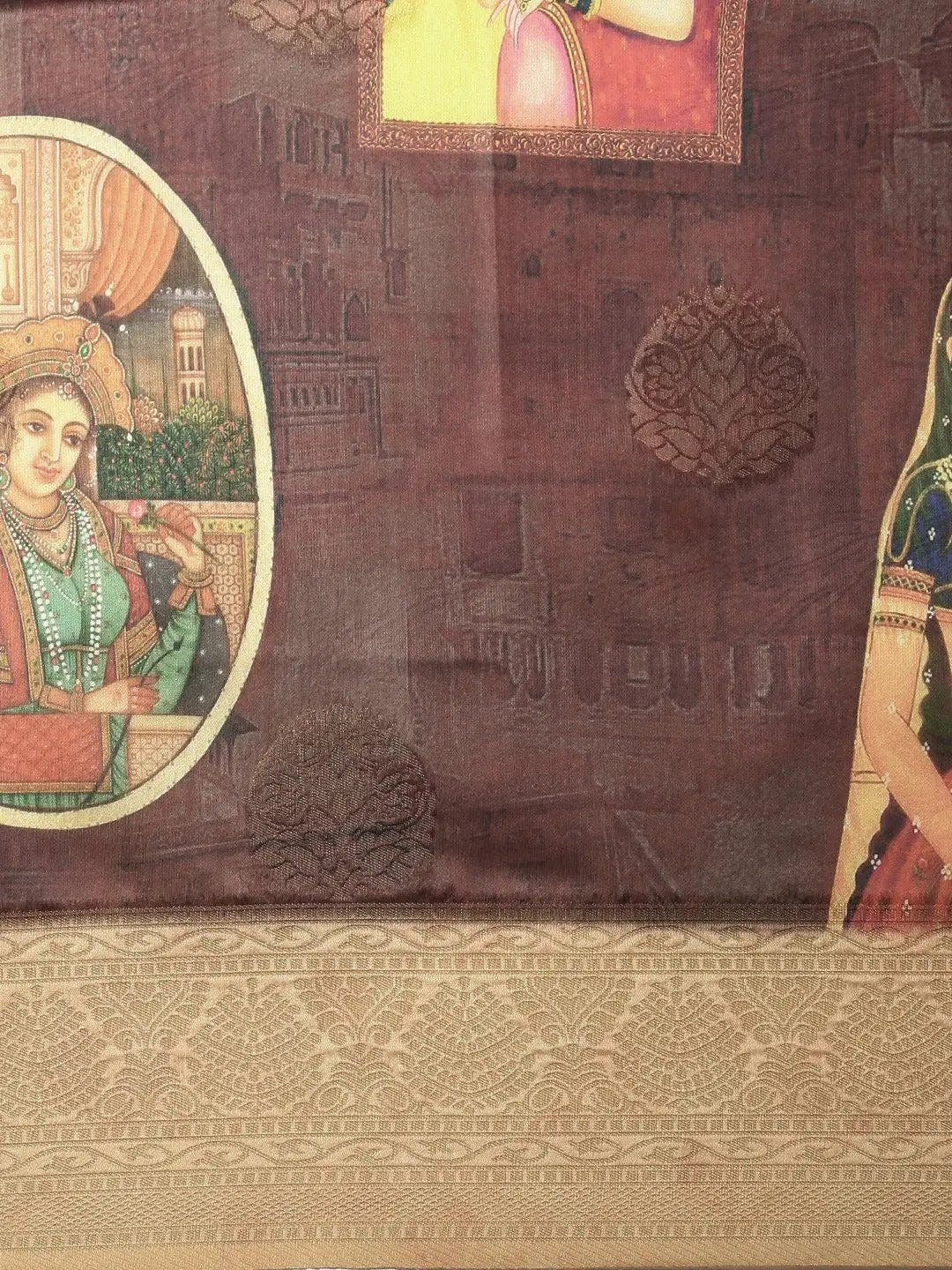 Banarasi Katan Silk Kalamakri Digital Print Saree