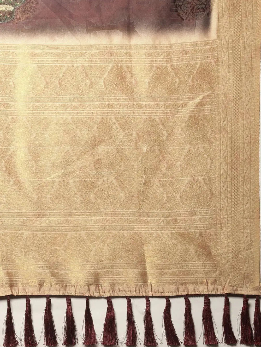 Banarasi Katan Silk Kalamakri Digital Print Saree