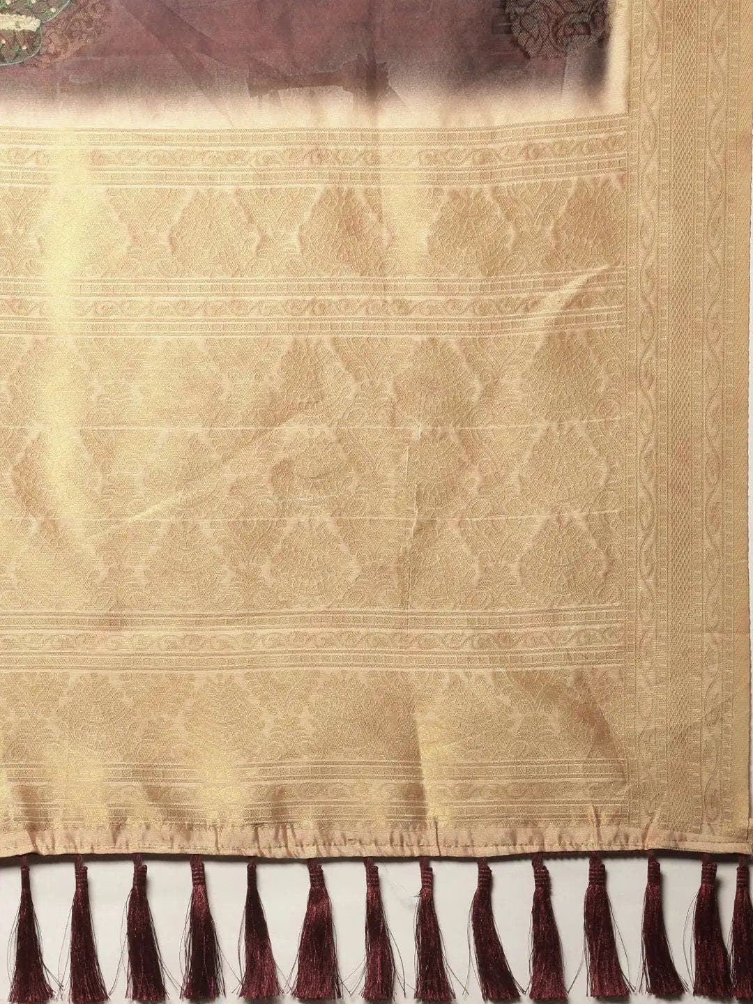 Banarasi Katan Silk Kalamakri Digital Print Saree