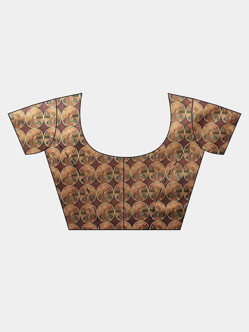 Banarasi Katan Silk Kalamakri Digital Print Saree