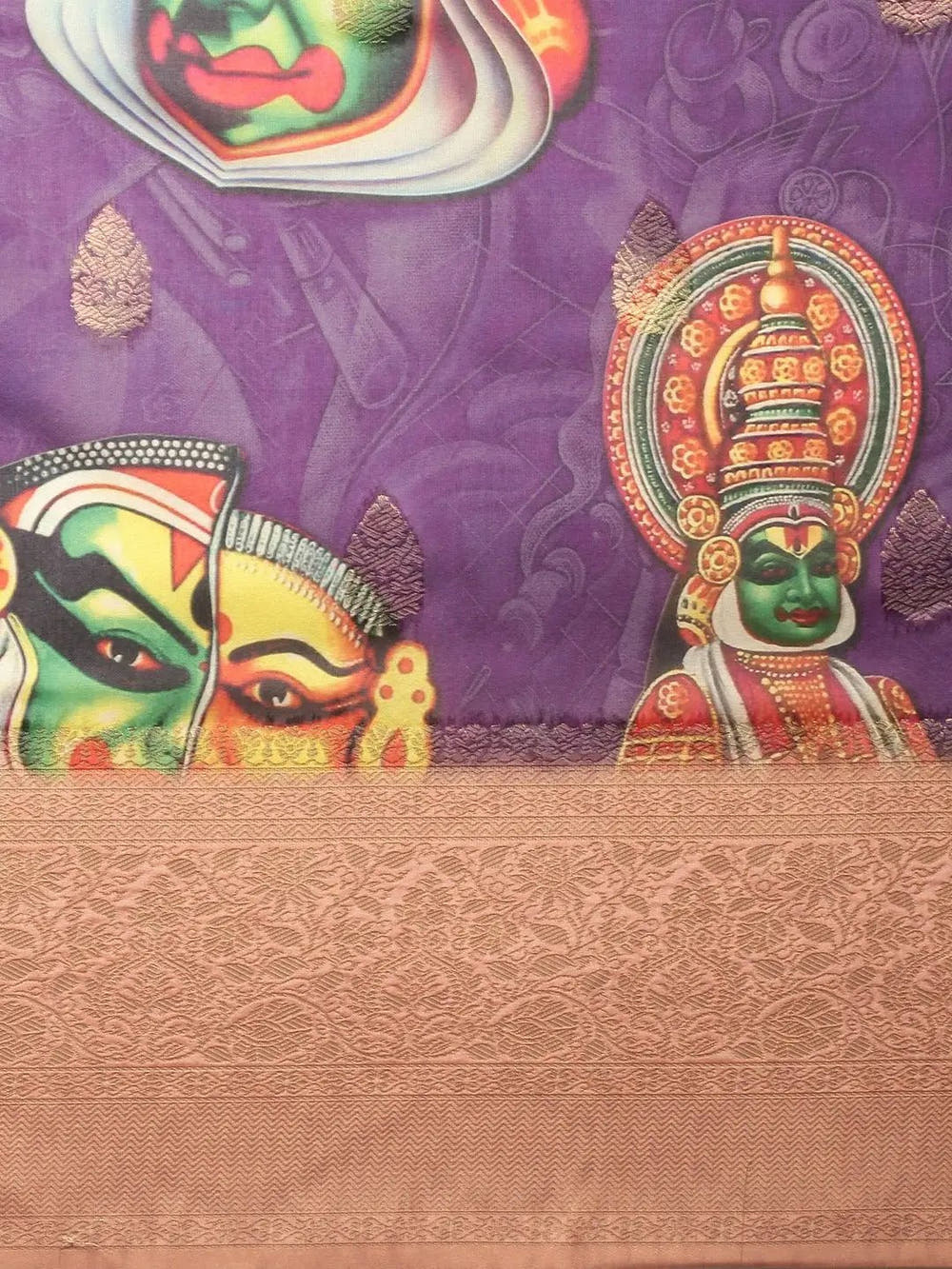 Banarasi Katan Silk Kalamakri Digital Print Saree