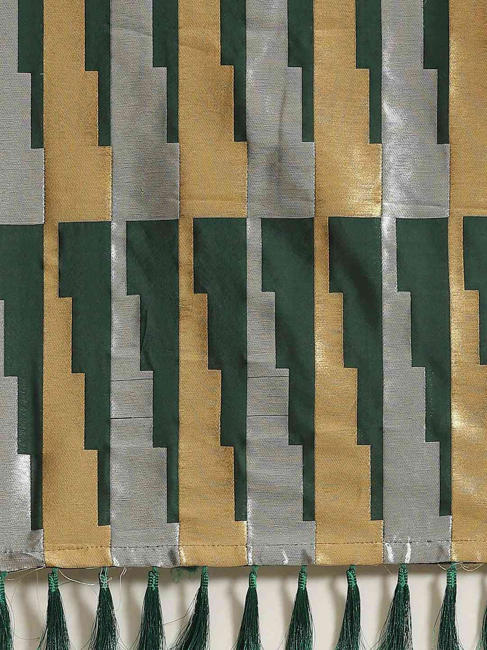 Stylish Dark Green Colour Ethnic Motifs And Zari Silk Banarasi Saree