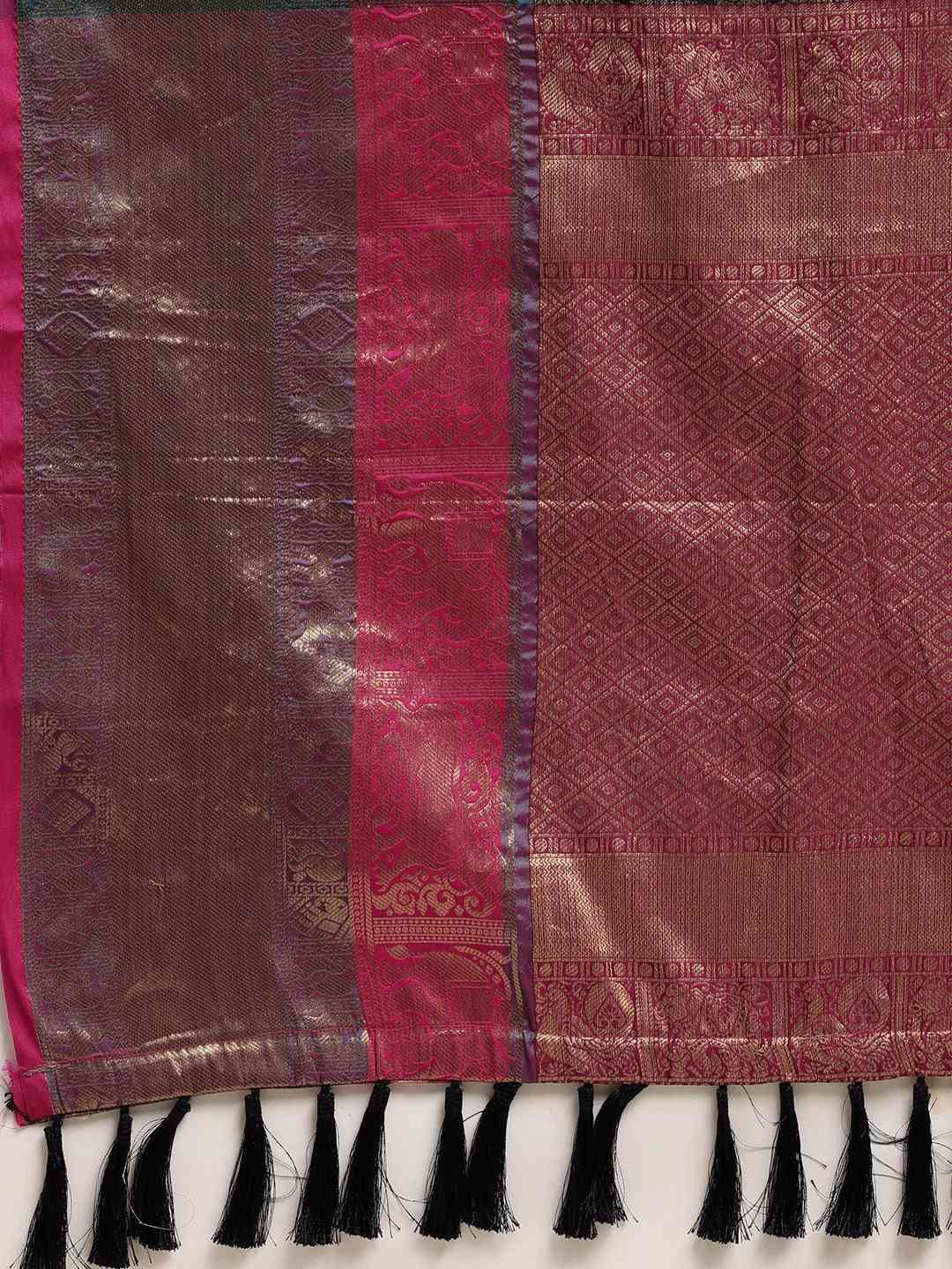 Banarasi Silk Cotton Navy Colour Woven Design Saree