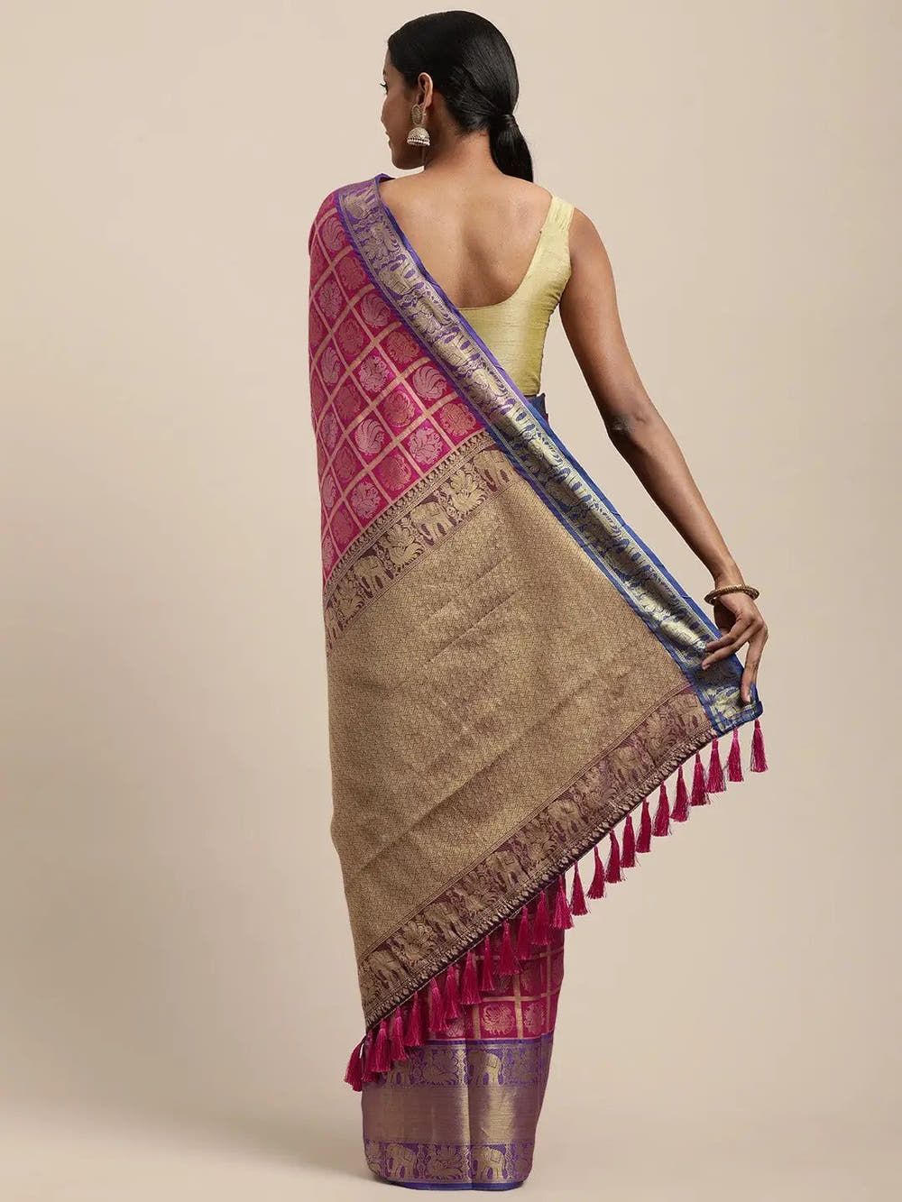 Exclusive Banarasi Pattu Zari Motifs Festive Wear Saree