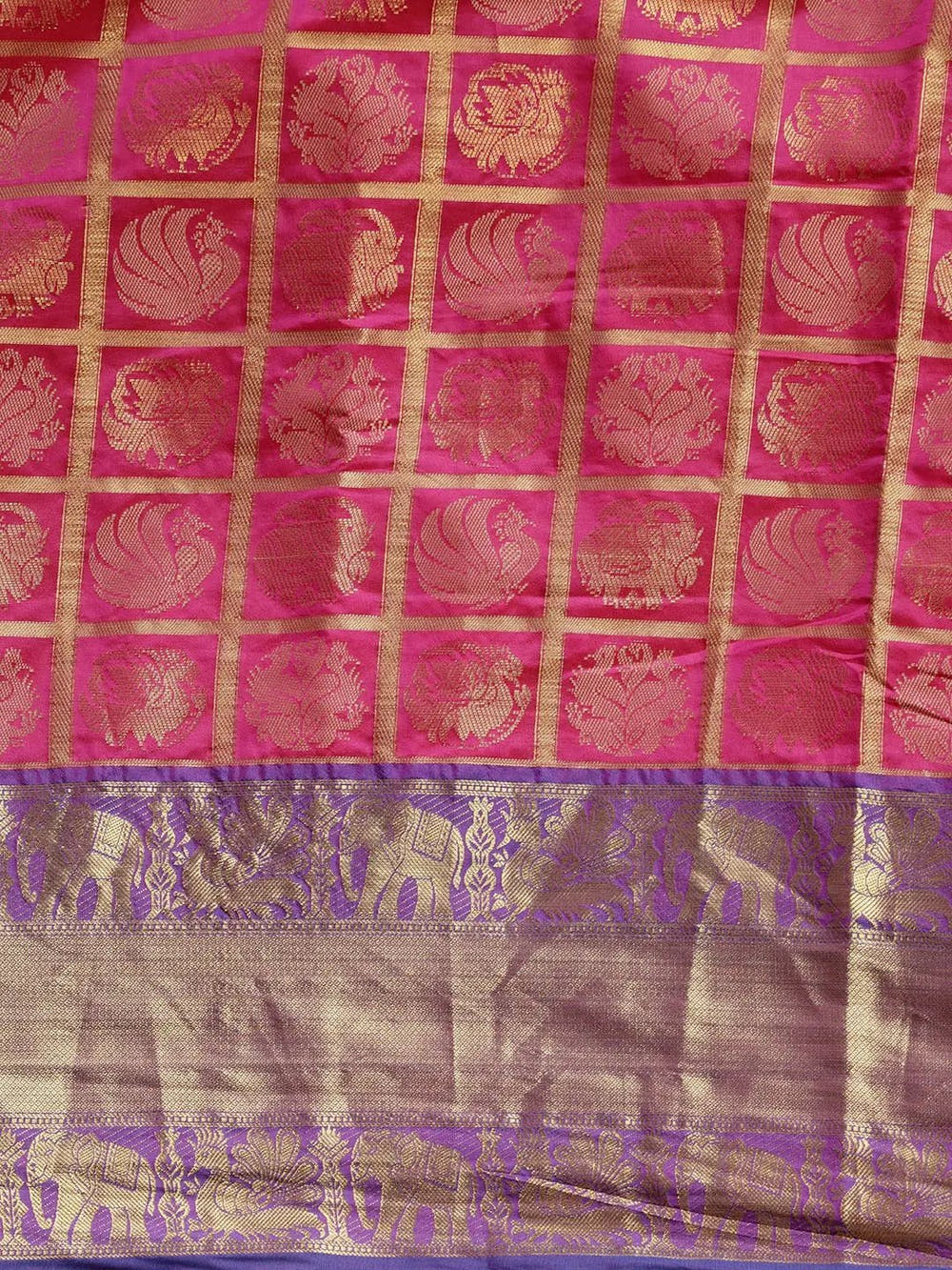 Exclusive Banarasi Pattu Zari Motifs Festive Wear Saree