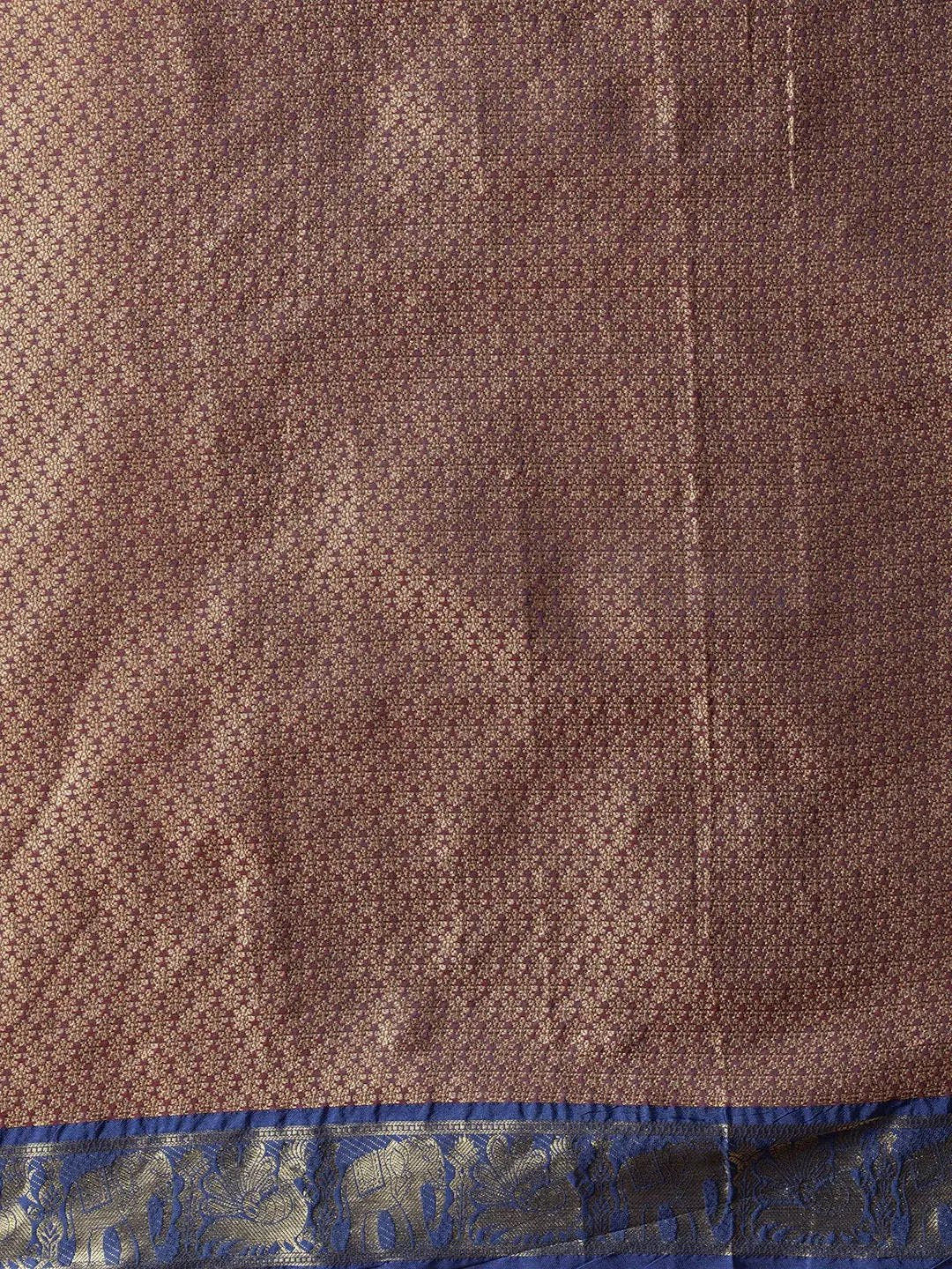 Exclusive Banarasi Pattu Zari Motifs Festive Wear Saree