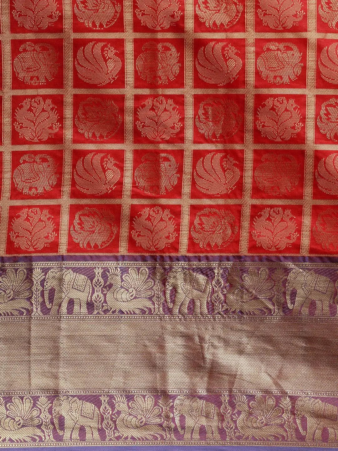 Exclusive Banarasi Pattu Zari Motifs Festive Wear Saree