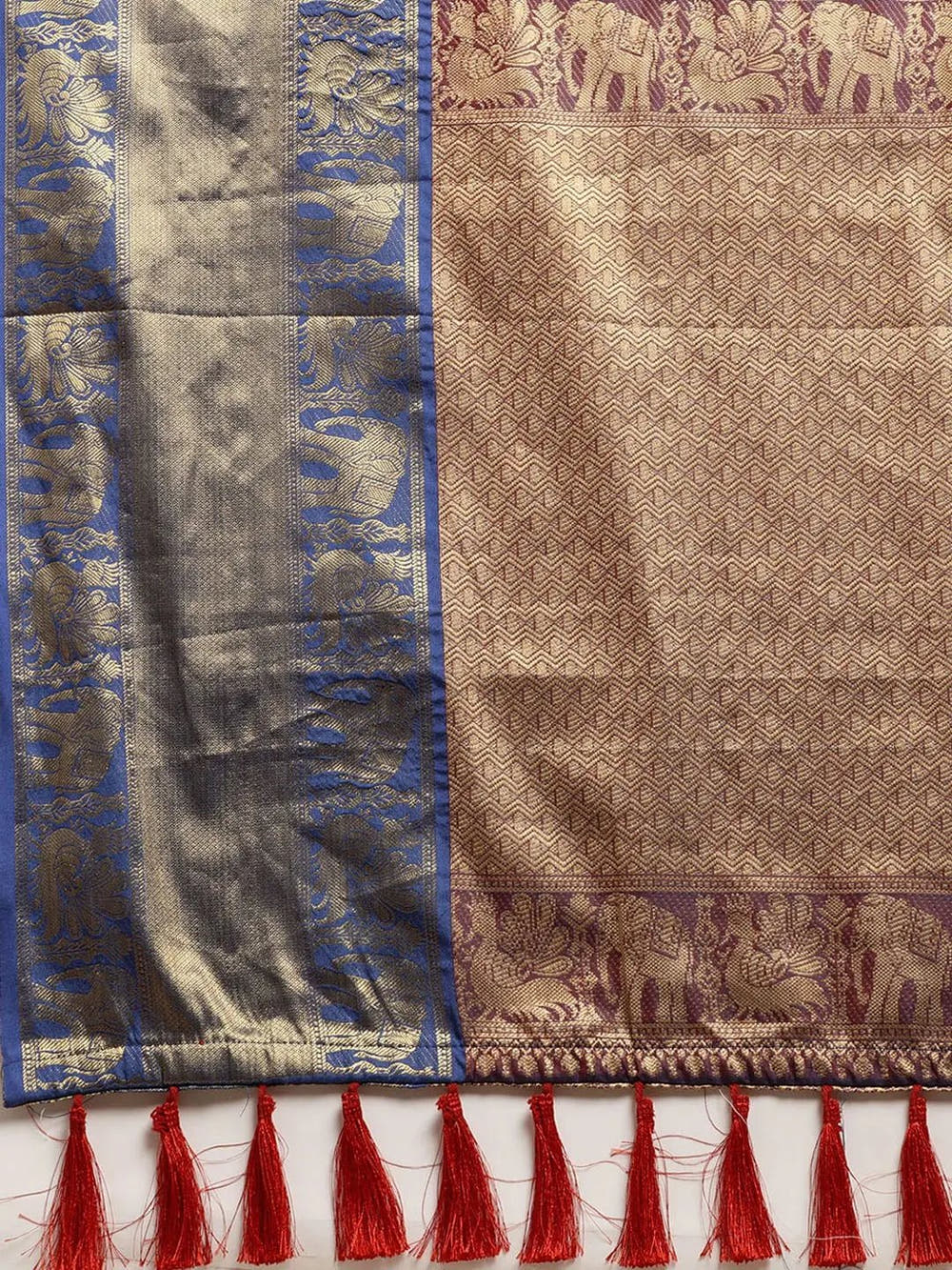 Exclusive Banarasi Pattu Zari Motifs Festive Wear Saree