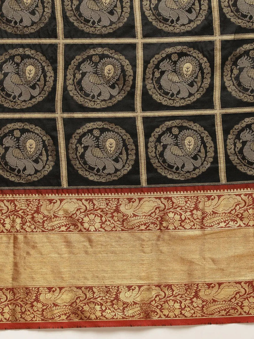 Exclusive Banarasi Pattu Zari Motifs Festive Wear Saree