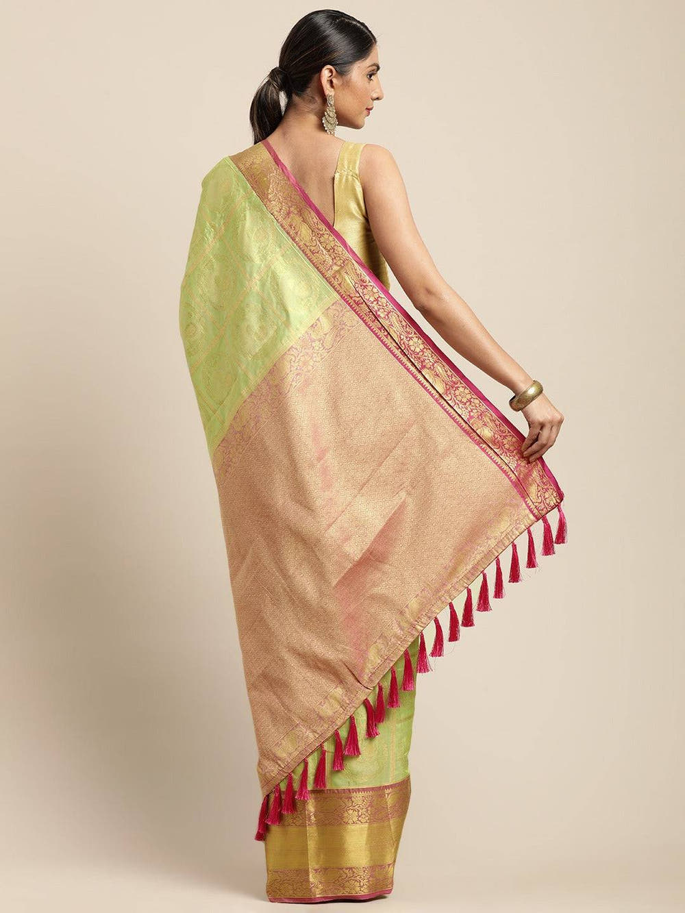 Exclusive Banarasi Pattu Zari Motifs Festive Wear Saree