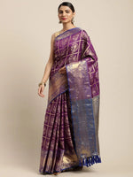 Exclusive Banarasi Pattu Zari Motifs Festive Wear Saree