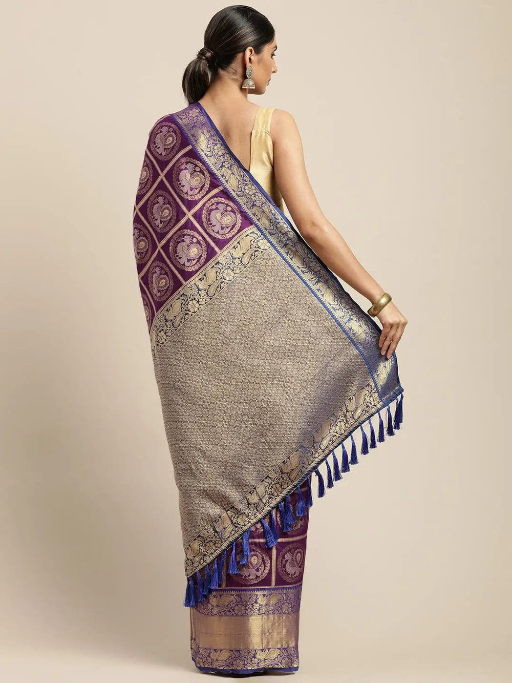 Exclusive Banarasi Pattu Zari Motifs Festive Wear Saree