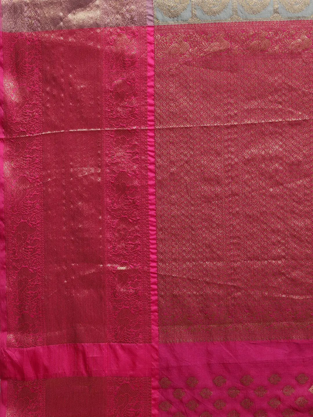 Exclusive Banarasi Pattu Zari Motifs Festive Wear Saree