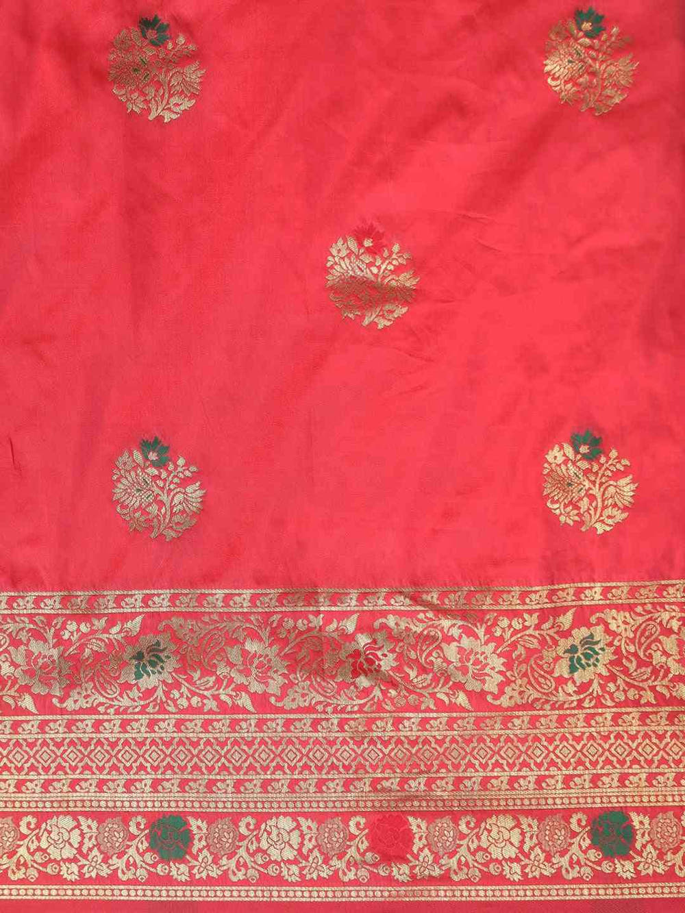 Kanjivaram Gajari Colour Woven Design And Zari Saree