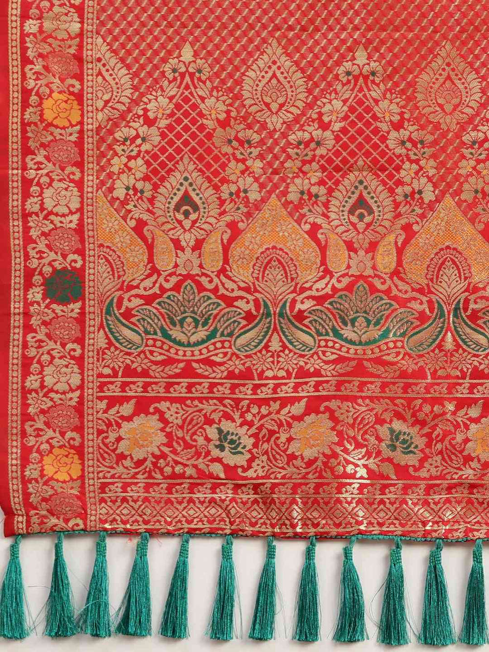 Kanjivaram Red Colour Woven Design And Zari Saree
