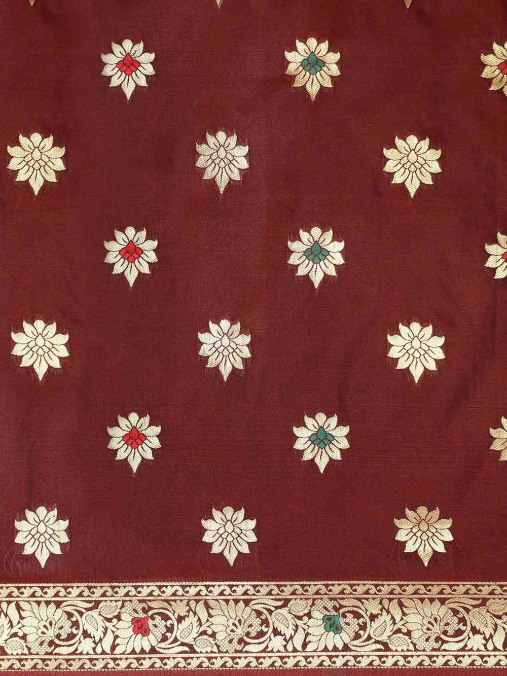 Pure Kanjivaram Silk Brown Colour  Woven Design Saree