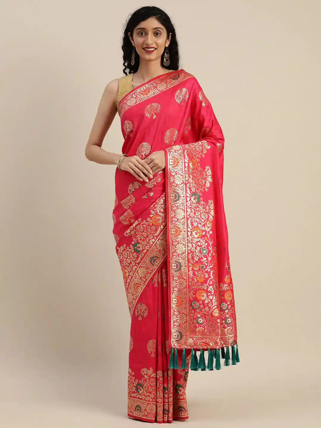 Kanjivaram Silk Woven Design With Zari Saree
