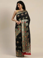 Kanjivaram Silk Woven Design Saree With Resham Tassel