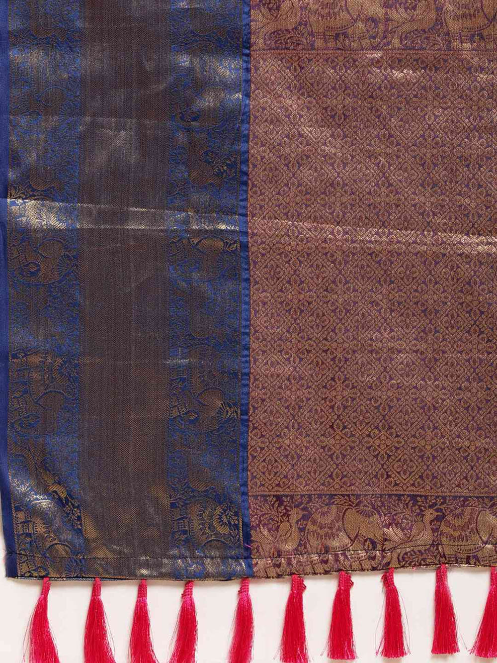 Banarasi Kanchi Woven Design Zari Gajari Colour Festive Wear Saree