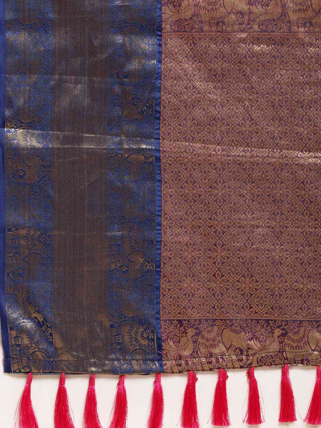 Banarasi Kanchi Woven Design Zari Gajari Colour Festive Wear Saree