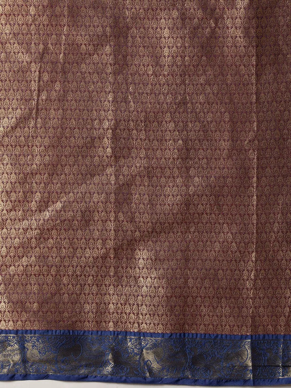 Banarasi Kanchi Ethnic Zari Motif Wine Colour Festive Wear Saree