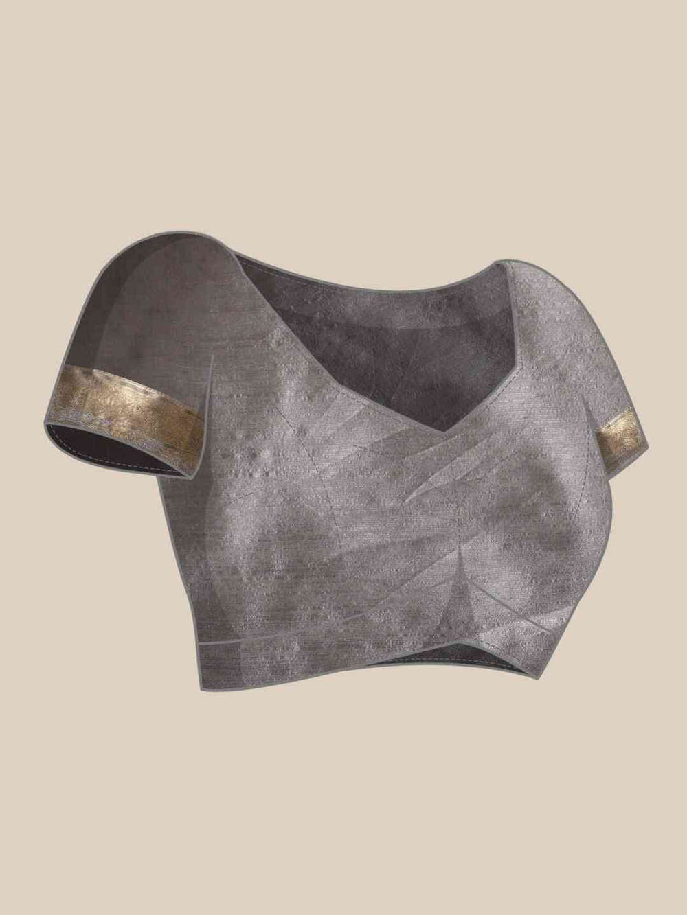 Banarasi Grey Colour Woven Design Silk Saree