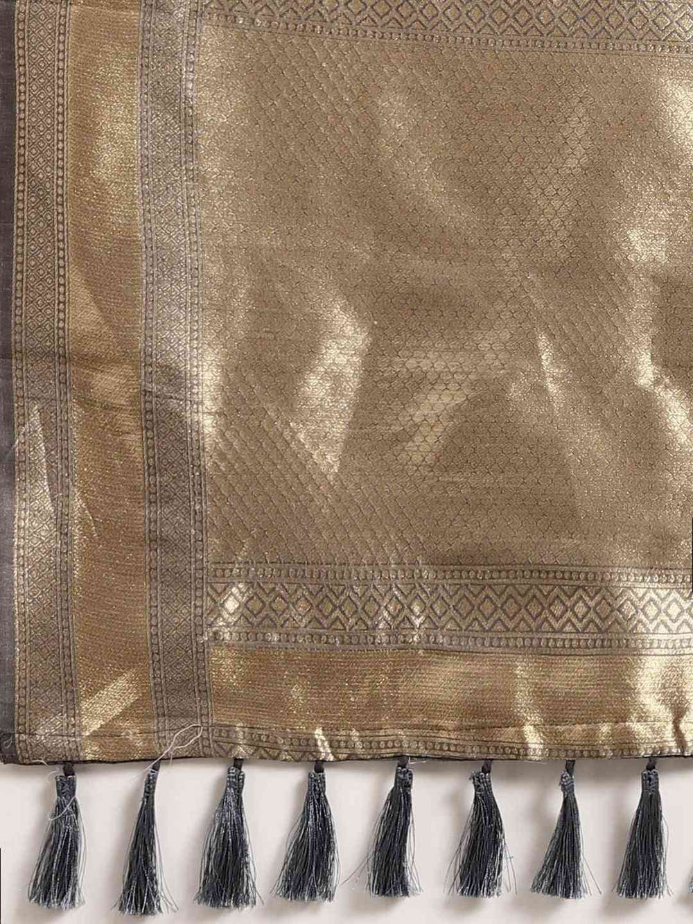 Banarasi Grey Colour Woven Design Saree