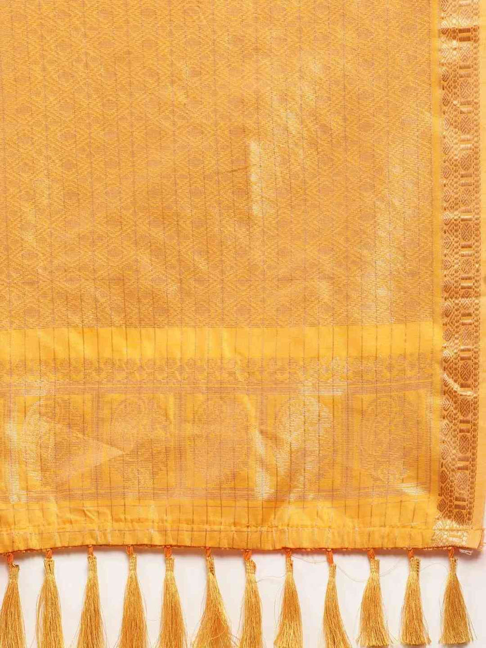 Banarasi Silver Zari Chex Design Kanjivaaram Border Silk Saree
