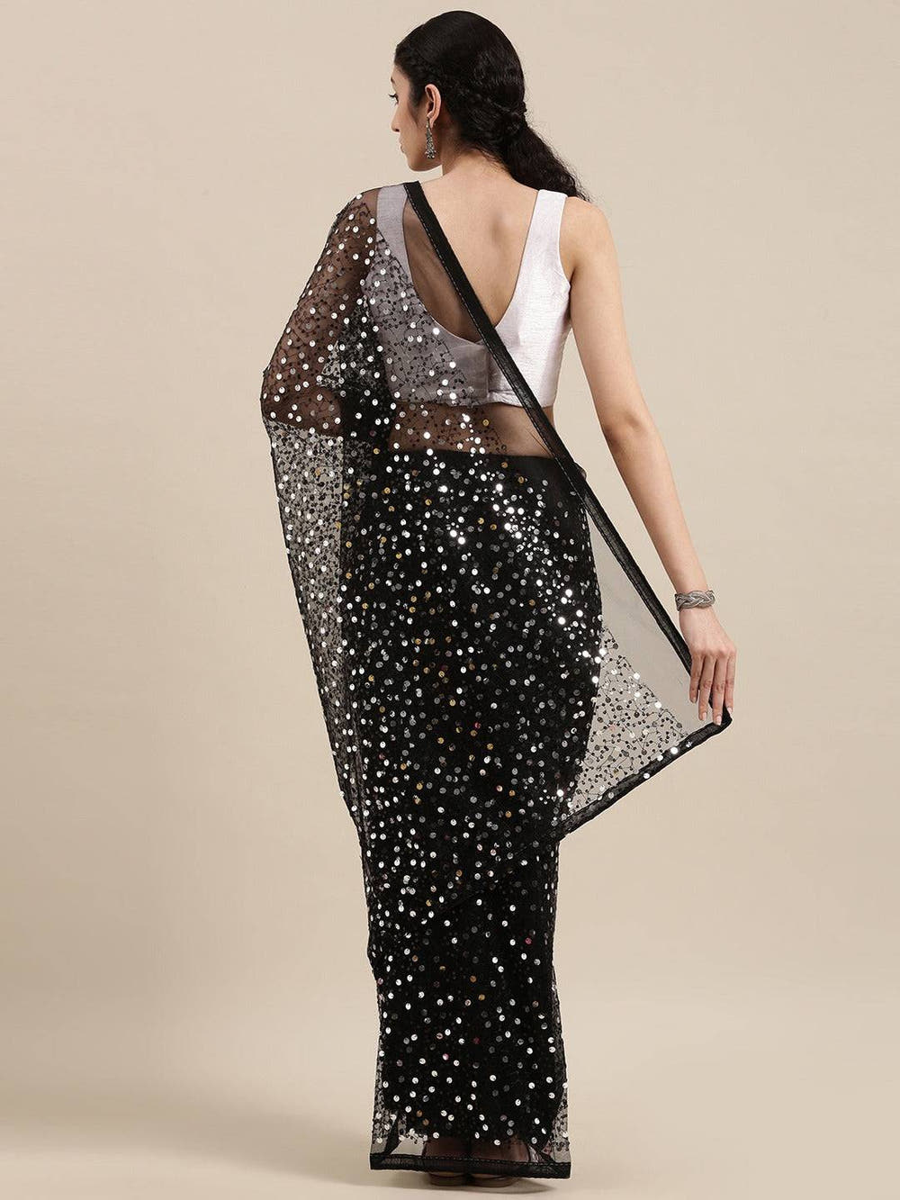 Exclusive Soft Poly Net sequence Work Party Wear Saree