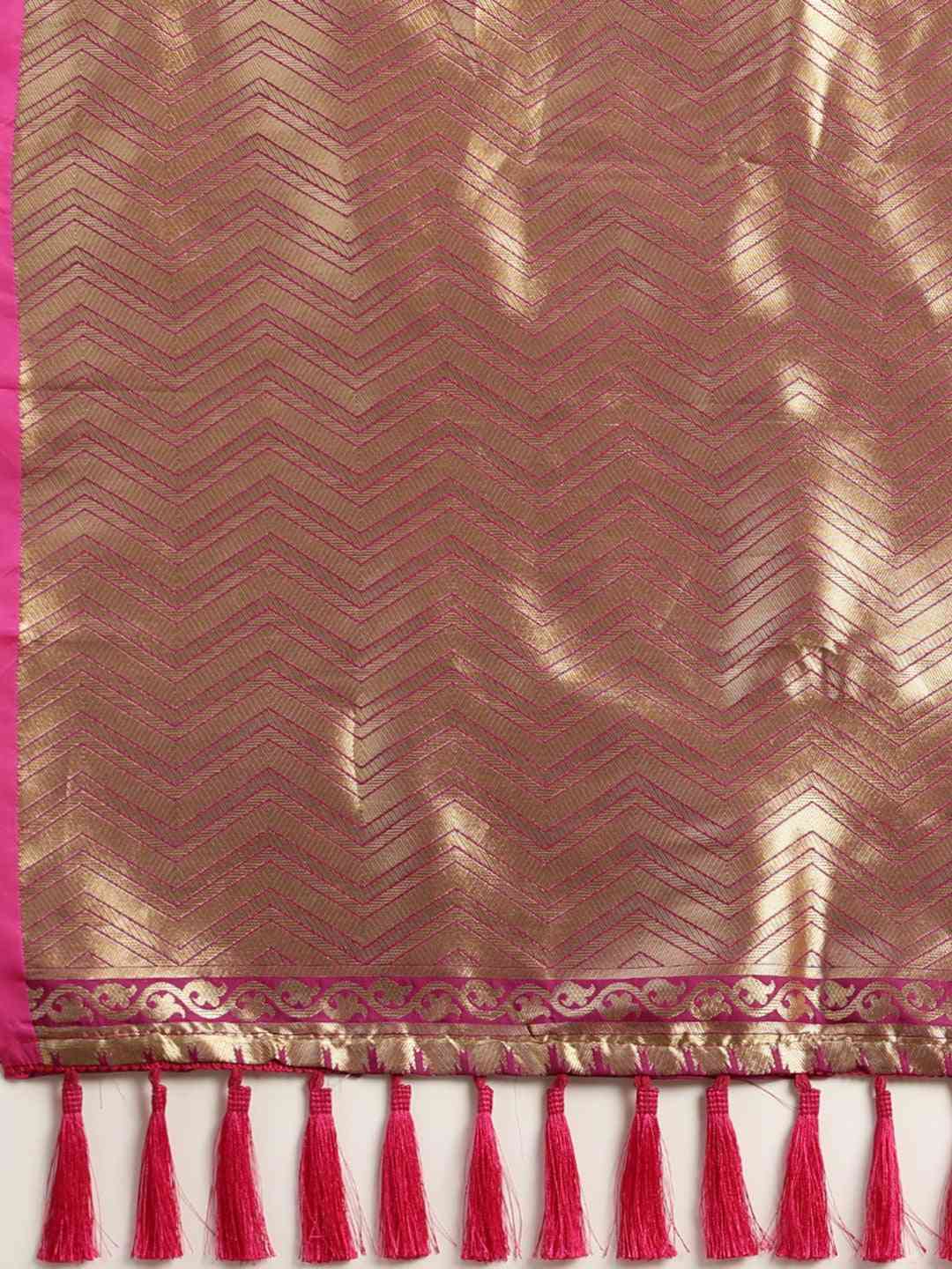Trendy Banarasi  Grey Colour Silk Blend Woven Design Saree