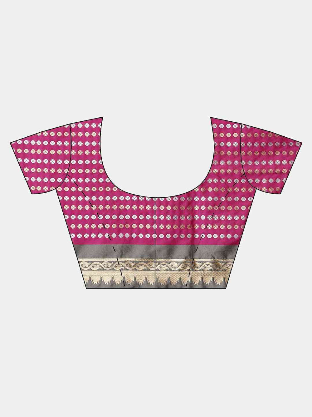 Trendy Banarasi  Grey Colour Silk Blend Woven Design Saree