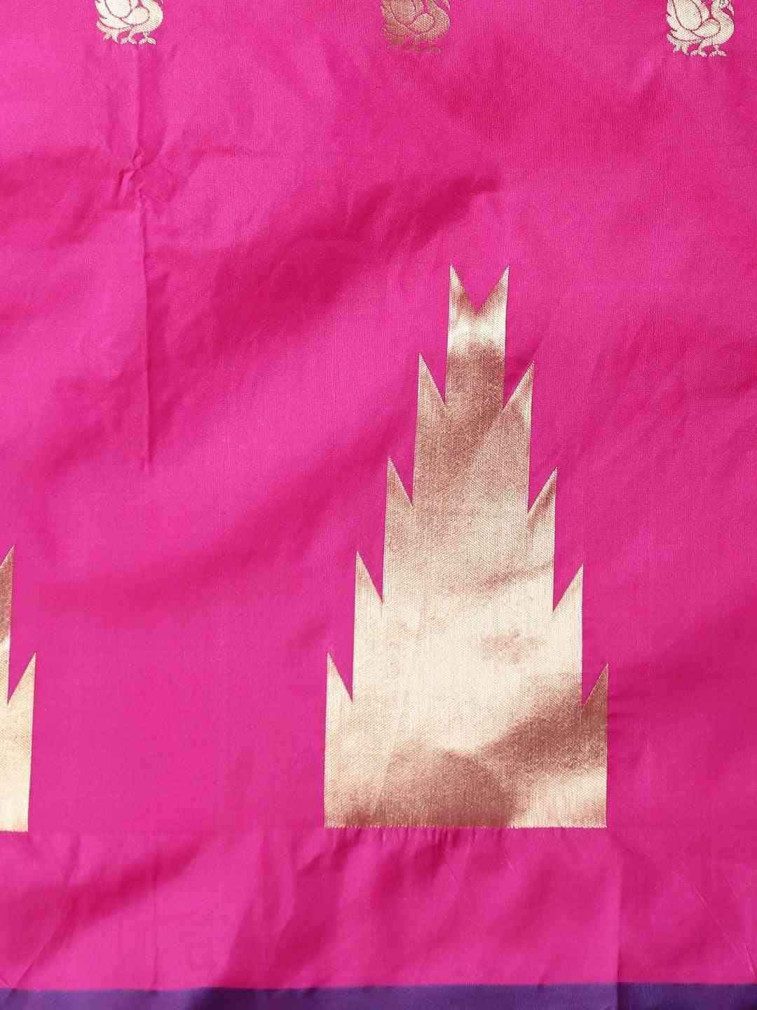Beatiful Rani Silk Woven Design Banarasi Saree