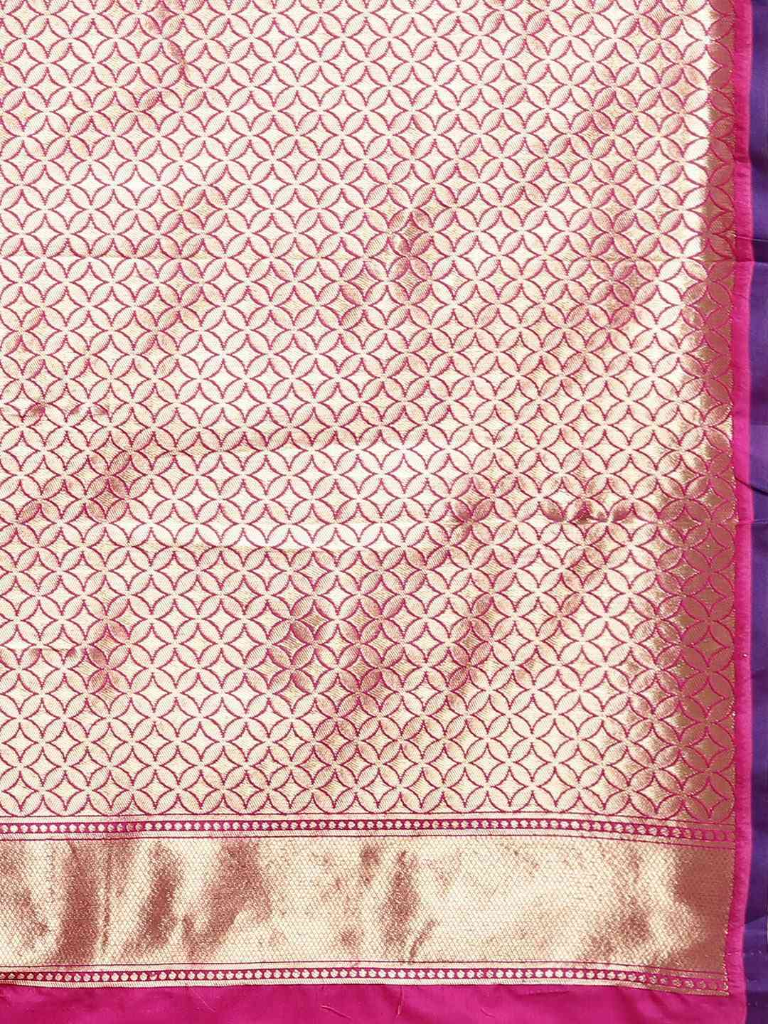 Beatiful Rani Silk Woven Design Banarasi Saree