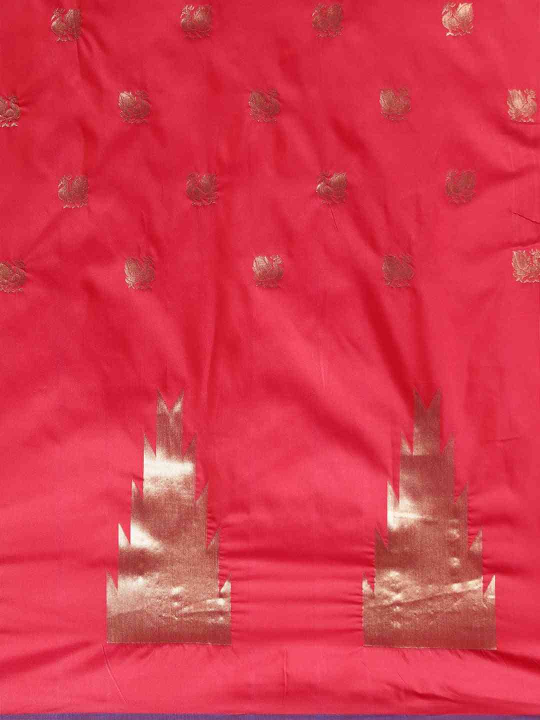Beatiful Red Silk Woven Design Banarasi Saree
