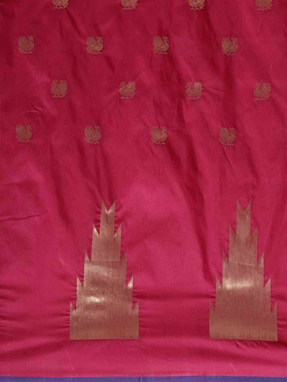 Beatiful Maroon Silk Woven Design Banarasi Saree